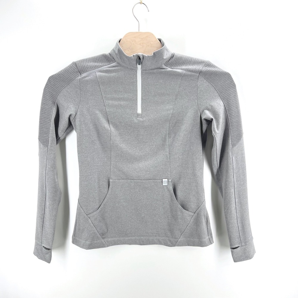 5.11 Tactical Quarter Zip Pullover Size M Gray Heather Performance Hiking Sporty